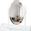Bureau de maquillage blanc avec miroir, tabouret rembourré, 4 tiroirs, DEL, rangement spacieux, sièges confortables, matériau, pieds, structure de meuble-lavabo facile à installer, à assembler-130041065