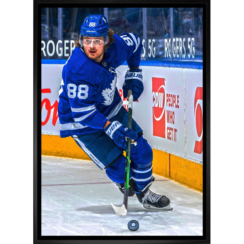 William Nylander, feuilles d'érable de Toronto, toile encadrée 20 x 29