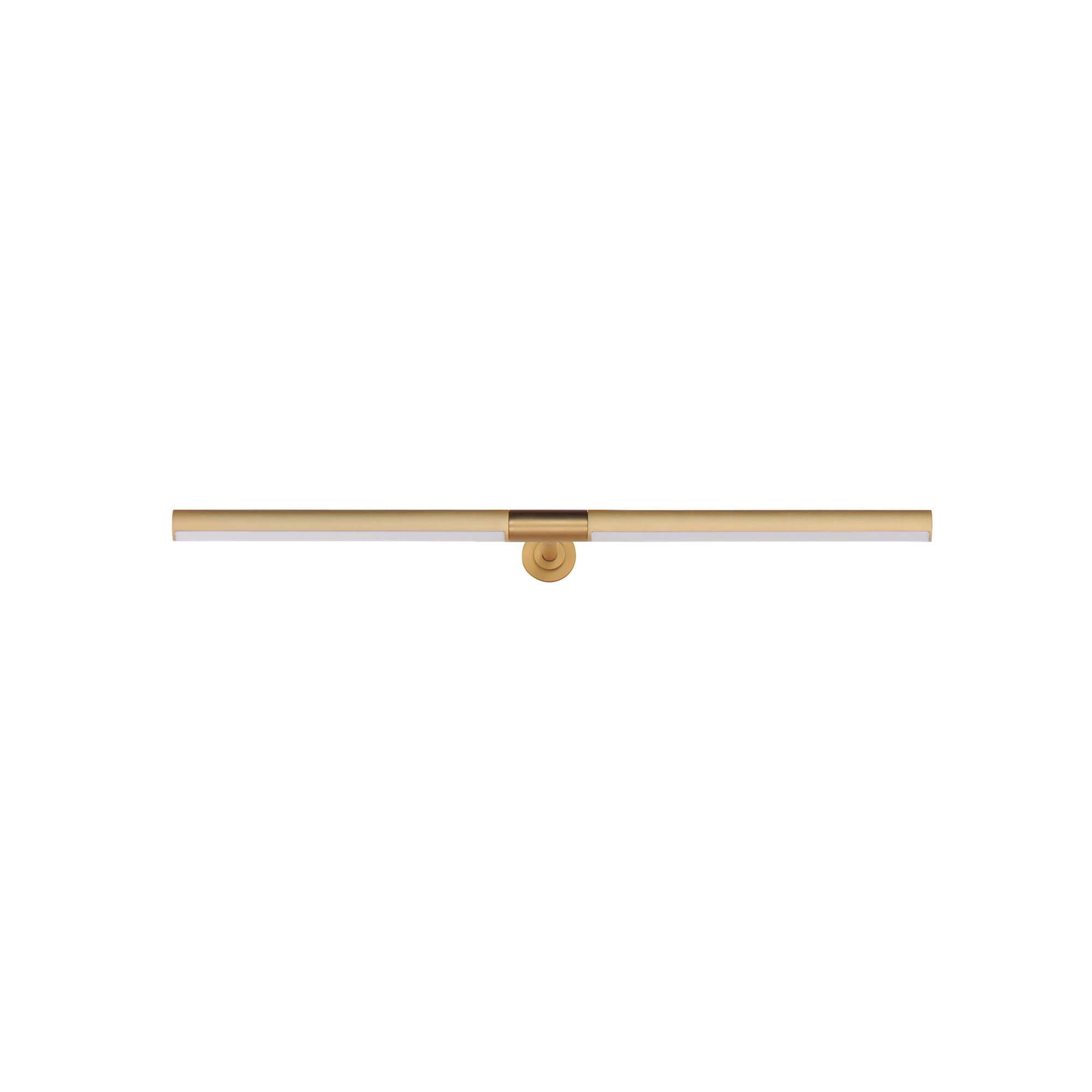 Demontrey Single Light Aluminum Dimmable LED Armed Sconce, Gold/White, 4.5" H x 23" W x 8.75" D