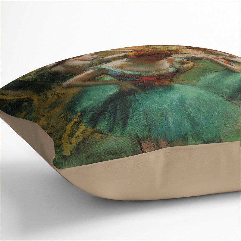 Preparing Ballet Ballerina Dancers Square Throw Cushion, 55cm H x 55cm W x 20cm D, Stone