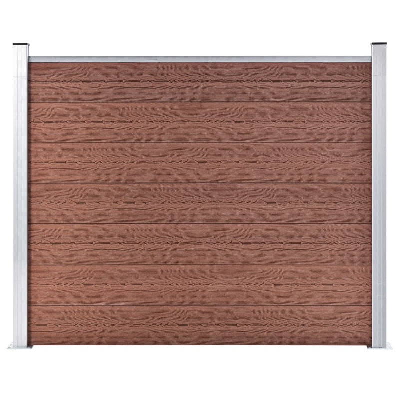 Zap Fence Panel WPC 180x146 cm, Brown