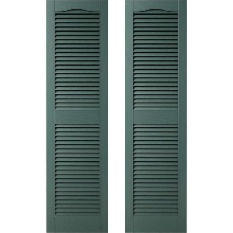 Paire de volets à auvent ouvert cathédrale standard, Vert forêt, 14 1/2", 75"
