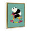 Panda sur un cheval à bascule, art mural sur toile flottante, design par Andy Westface-2057089567-2057089634