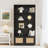 5 Tier Boho Bookshelf with Rattan Doors, Wooden Storage Bookcase for Living Room, Bedroom, Office-551717567