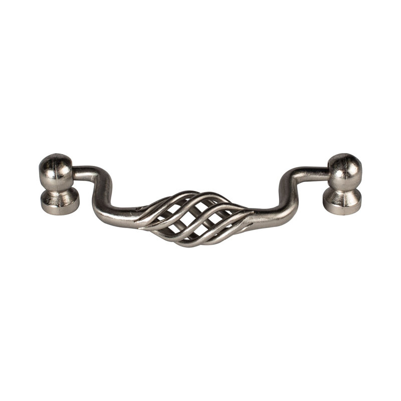 Ensemble de 15 poignées de tiroir et d'armoire en acier nickel satiné Outwater de 3 1/2 po d'un centre à l'autre, fabrication en acier massif