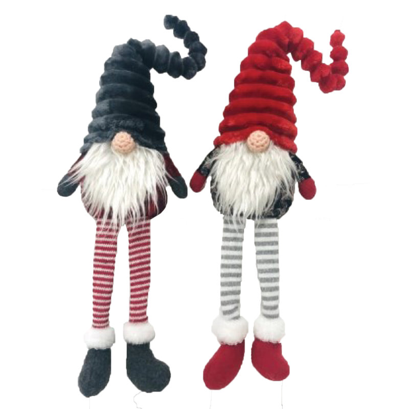 Ensemble de 2 gnomes de Noël assis