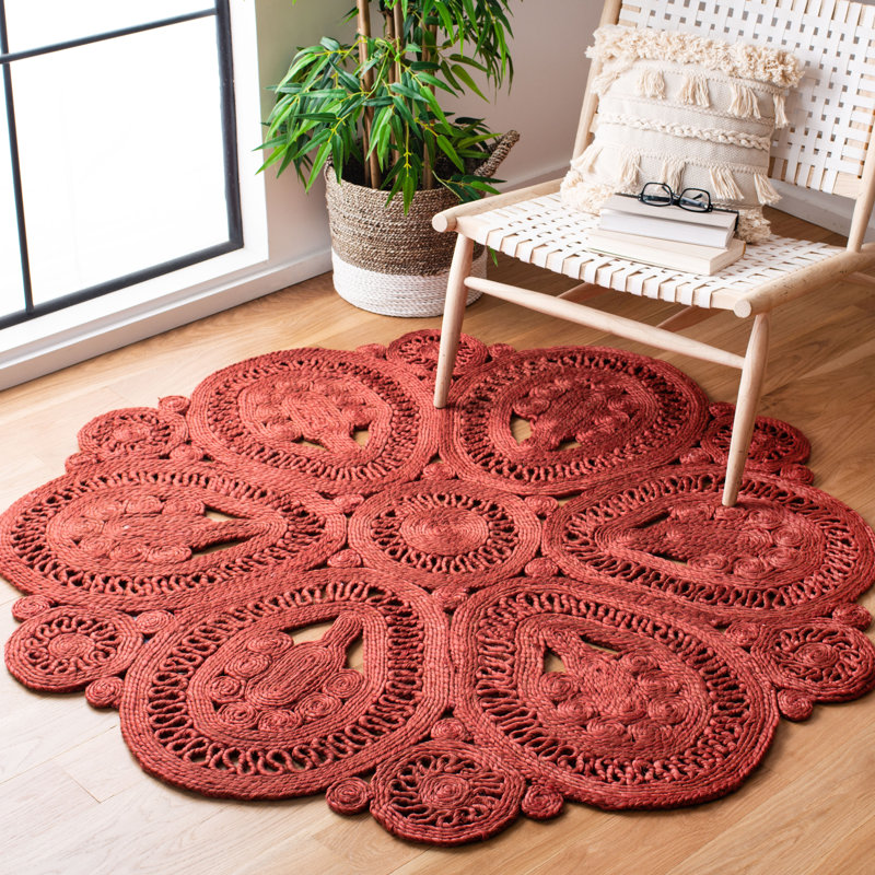 Tapis en jute tissé à la main Dutton, Rond 6 pi