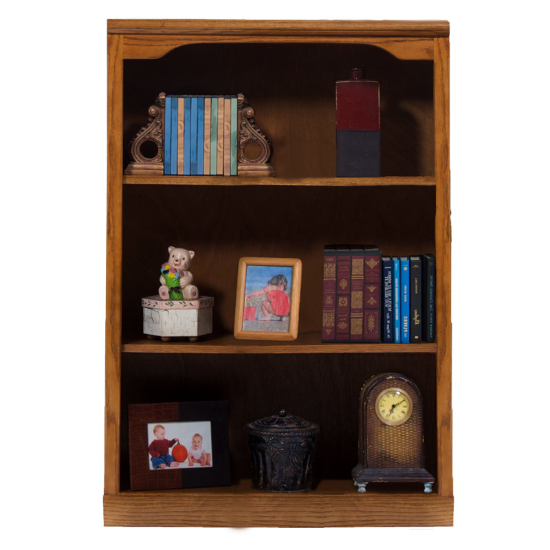 Bibliothèque standard en bois massif H 48 po x l 32 po Hankins, Bourbon classique