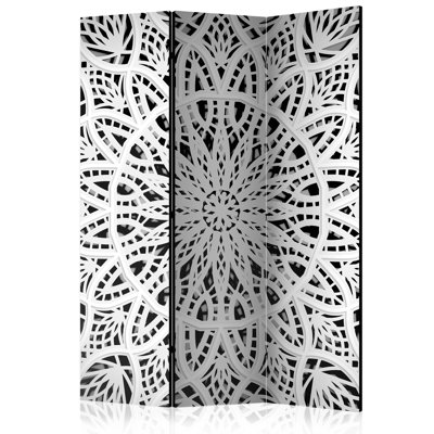 135 cm W x 172 cm H 3 - Panel Solid Wood Folding Room Divider