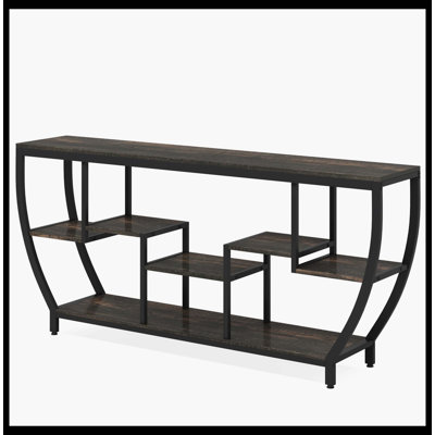 Console industrielle, canapé d'entrée 70,9 "avec tablettes