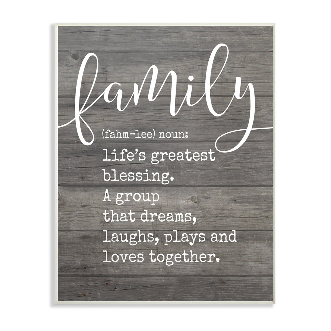 " Family Definition Planked " by Lettered And Lined Gracie Oaks
