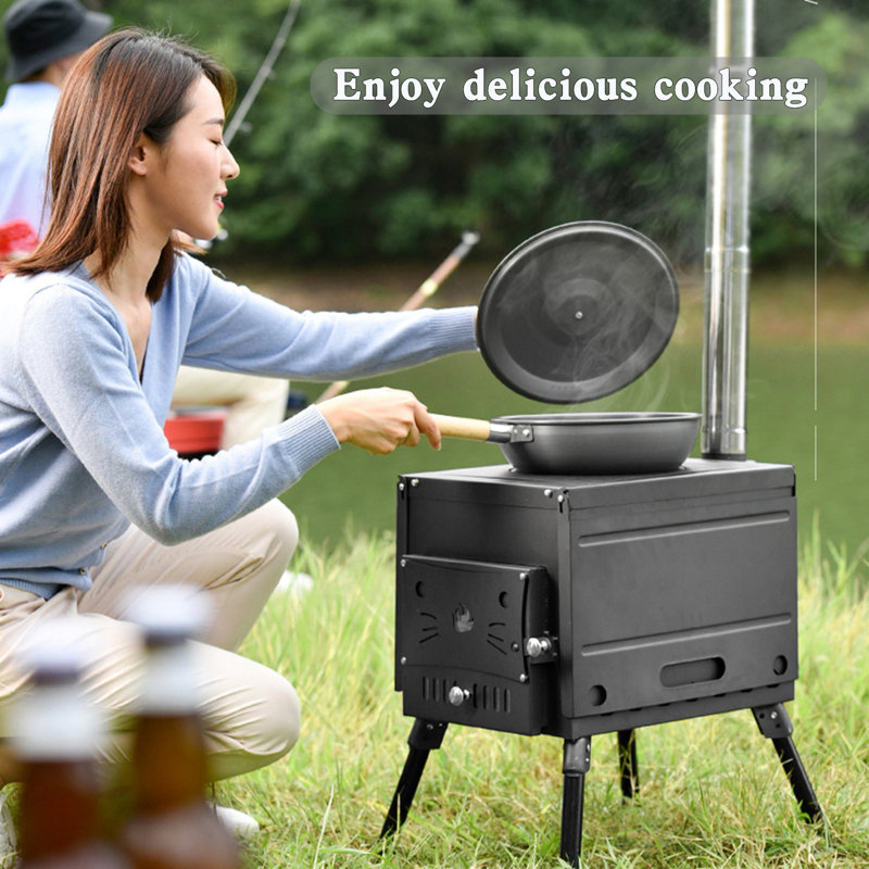 Wood Burning Stove With Pipe