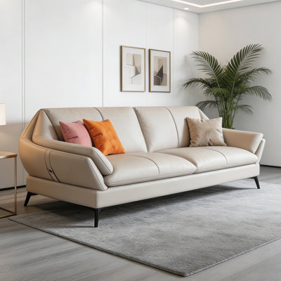 Canapé modulaire en cuir véritable couleur de l'image