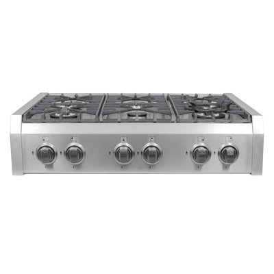 Cosmo 36" Stainless Steel Natural Gas 6 Burner Cooktop