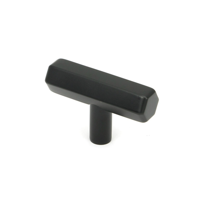 Satin Chrome Kahlo T-Bar, Matt Black