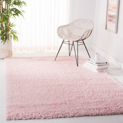 Isidore Shag Pink Area Rug