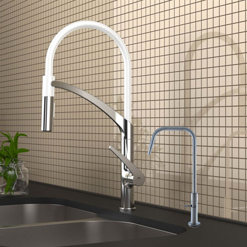Belfry Kitchen Sandiacre Kitchen Faucet, Brushed Steel