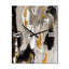 Horloge murale abstraite en métal doré et noir I-718536207