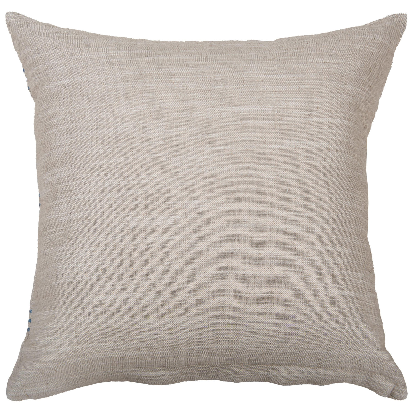 20" x 20" Linen Throw Pillow, Polyester, Natural Blue
