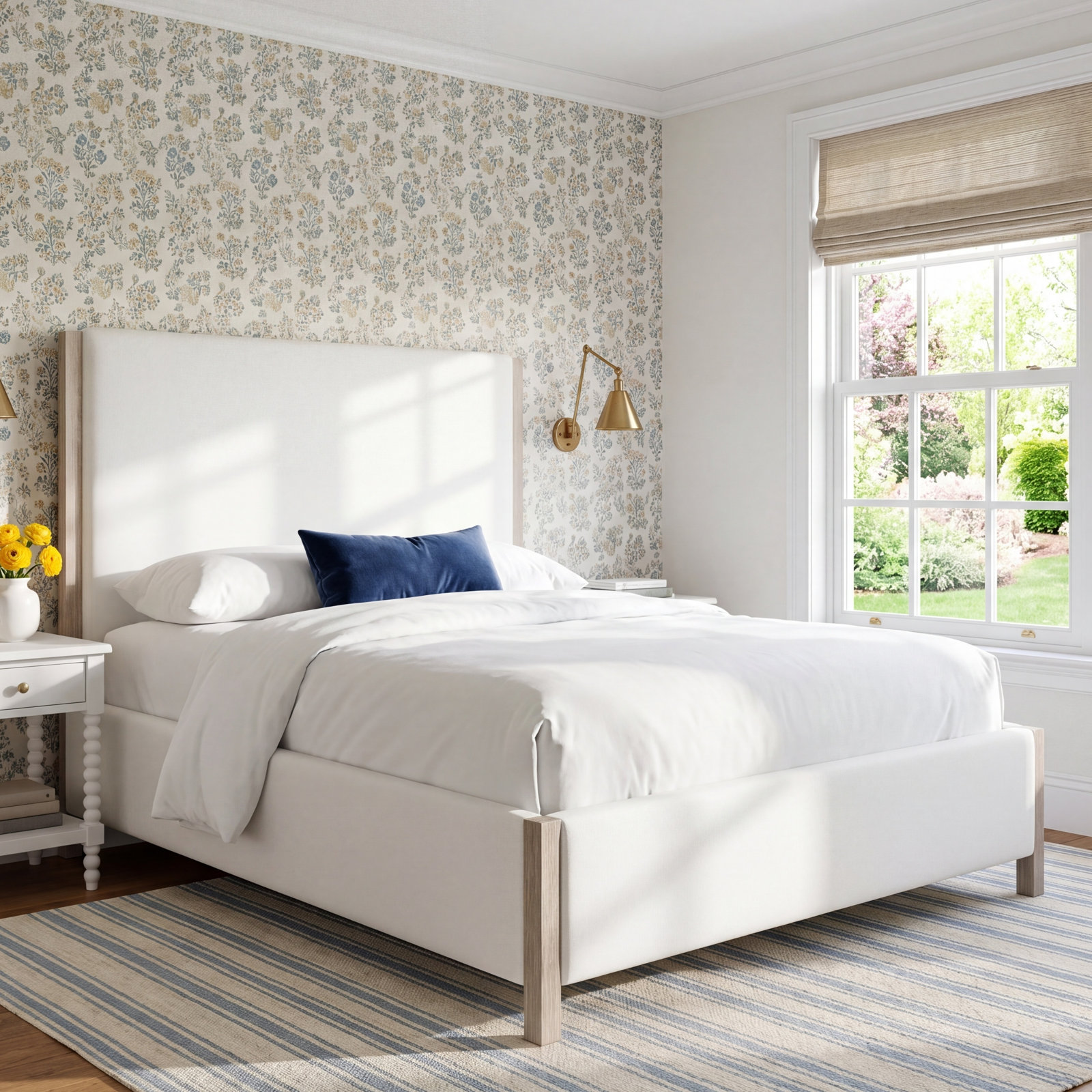 Upholstered Platform Bed, King