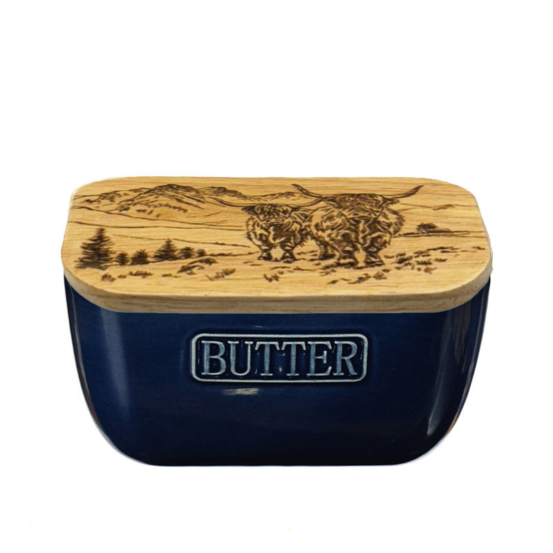 Ceramic Food Storage Container, Blue