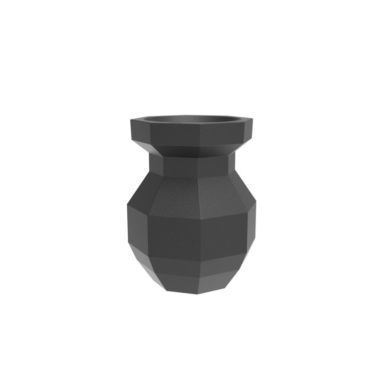 Origami - Yuri Planter, Anthracite, 31.5" H x 20.75" W x 20.75" D