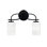 Majdi Cavella 2 Light Bath Bar Shown In Matte Black Finish With 4" Glass
