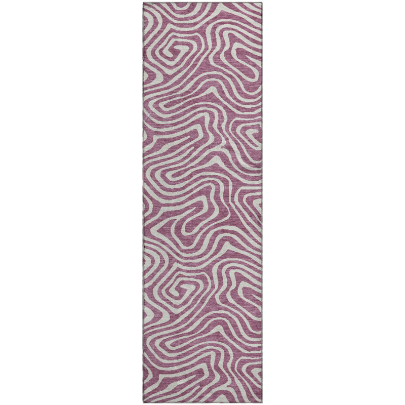 Premium Machine Washable Guada AMF1020 Swirls Rug, Runner 2'3" x 7'6"