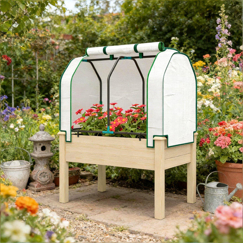 Jardinière compacte, jardin surélevé pour l'extérieur, Natural Wood