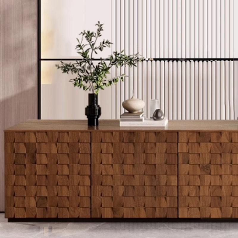 Meuble télé au design rétro et unique, H 25,59 po x L 70,86 po x l 15,74 po