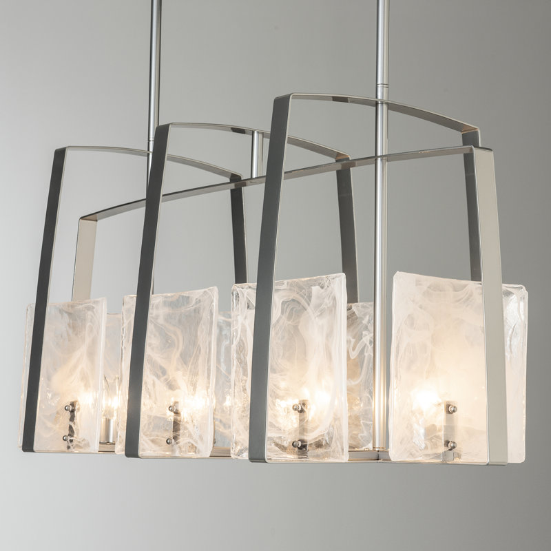 Arc 8 - Light Kitchen Island Linear Pendant, Sterling