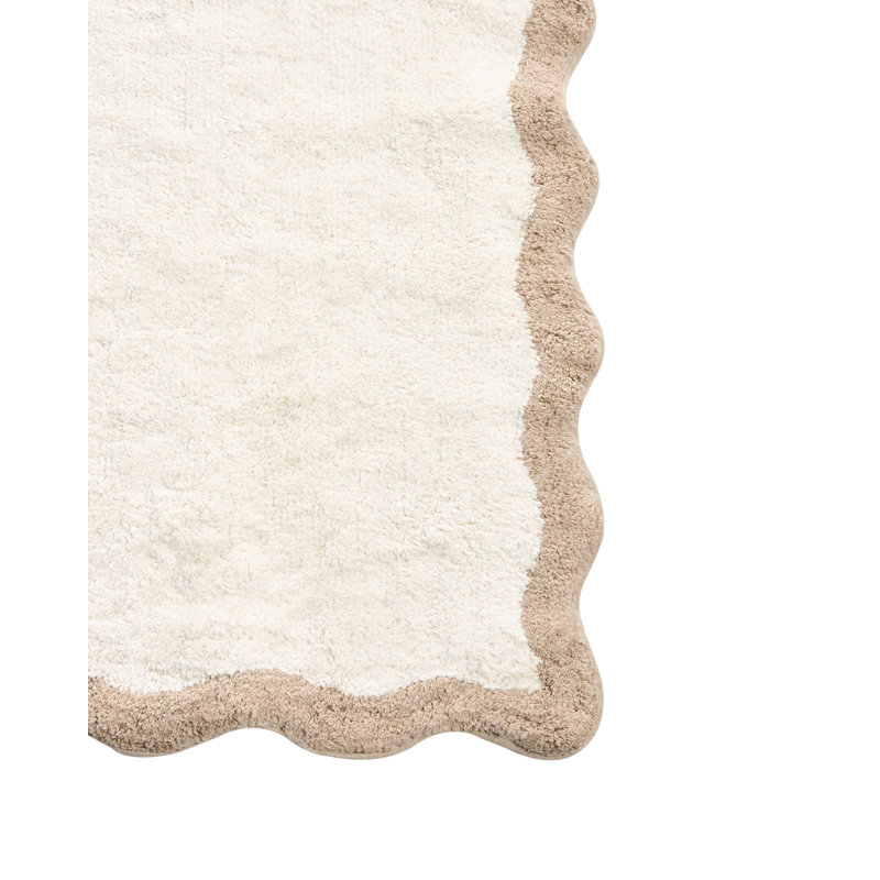 Cotton Non-Slip Bath Mat, Beige/Brown, 150cm L x 80cm W