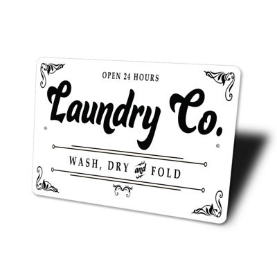 Laundry Company Aluminum Sign