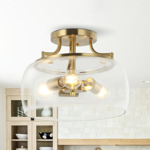 Gwinnett Glass Semi Flush Mount