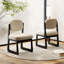 Chaise de salle à manger unie, en tissu respirant avec housse souple, fauteuil, pour salle à manger/bureau, ensemble de 4.-994854660-994854663