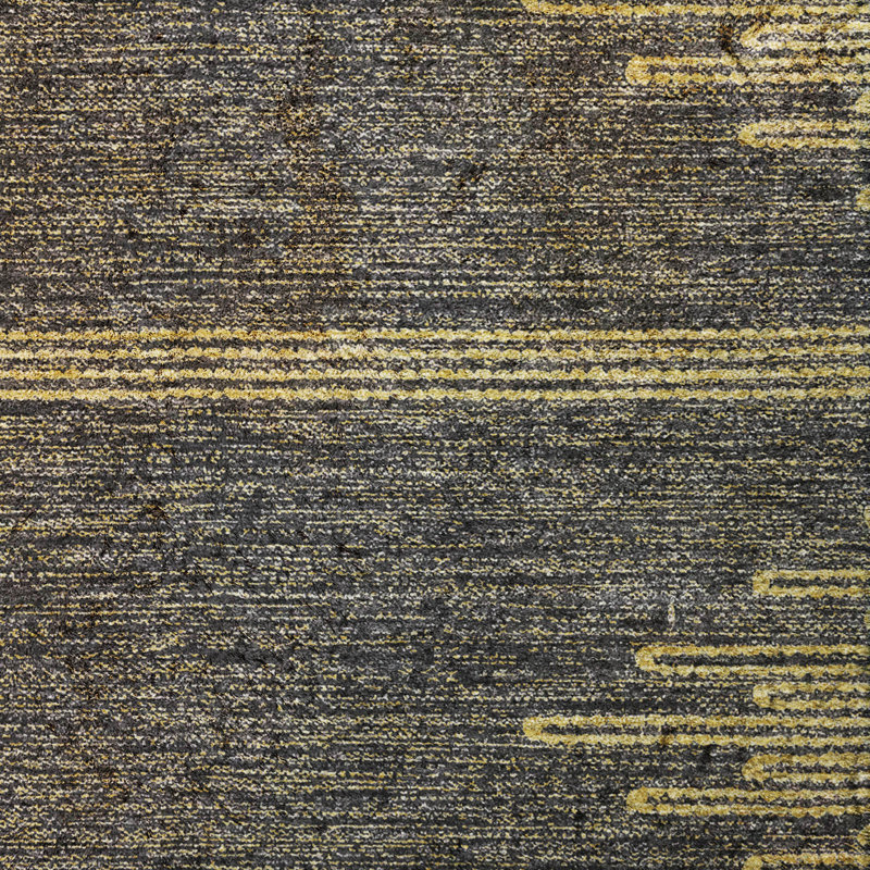 Tapis à poil long de qualité supérieure lavable à la machine ADS647, Graphite, 1'8" x 2'6"