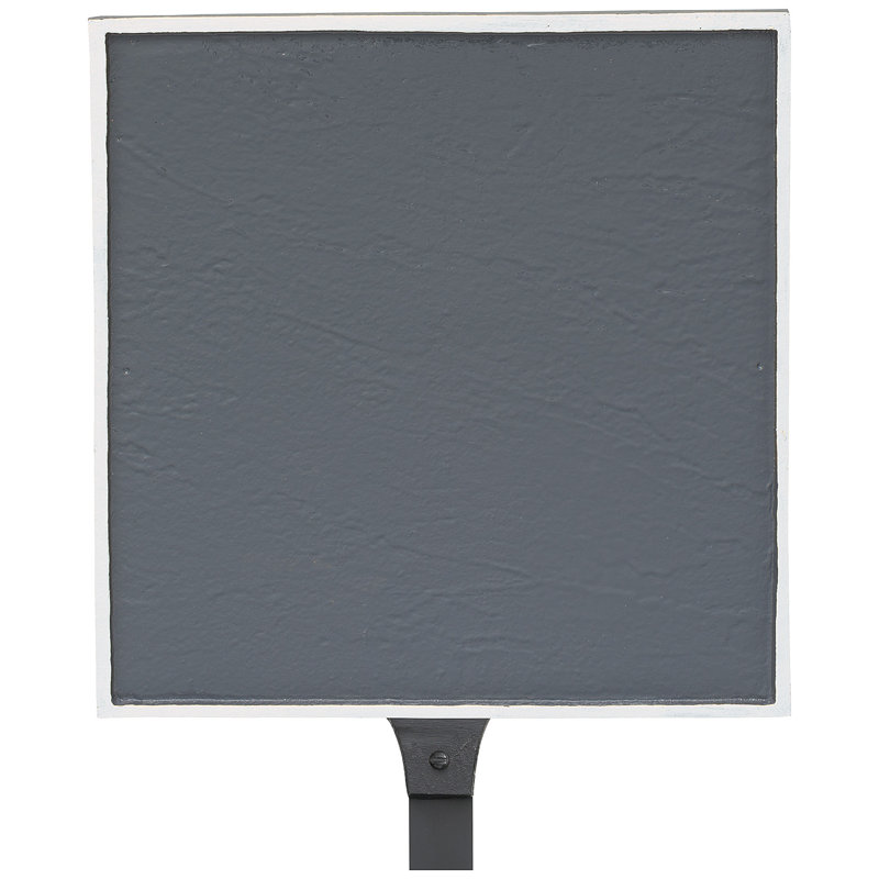 Classic Square Petite Address Plaque, Grey/White, Yes