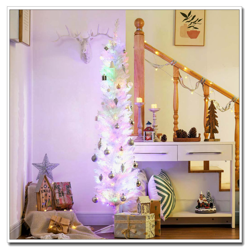Arbre de Noël artificiel blanc 5 pi