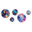 Twickenham - ensemble d'art mural rond floral glamour de 5
