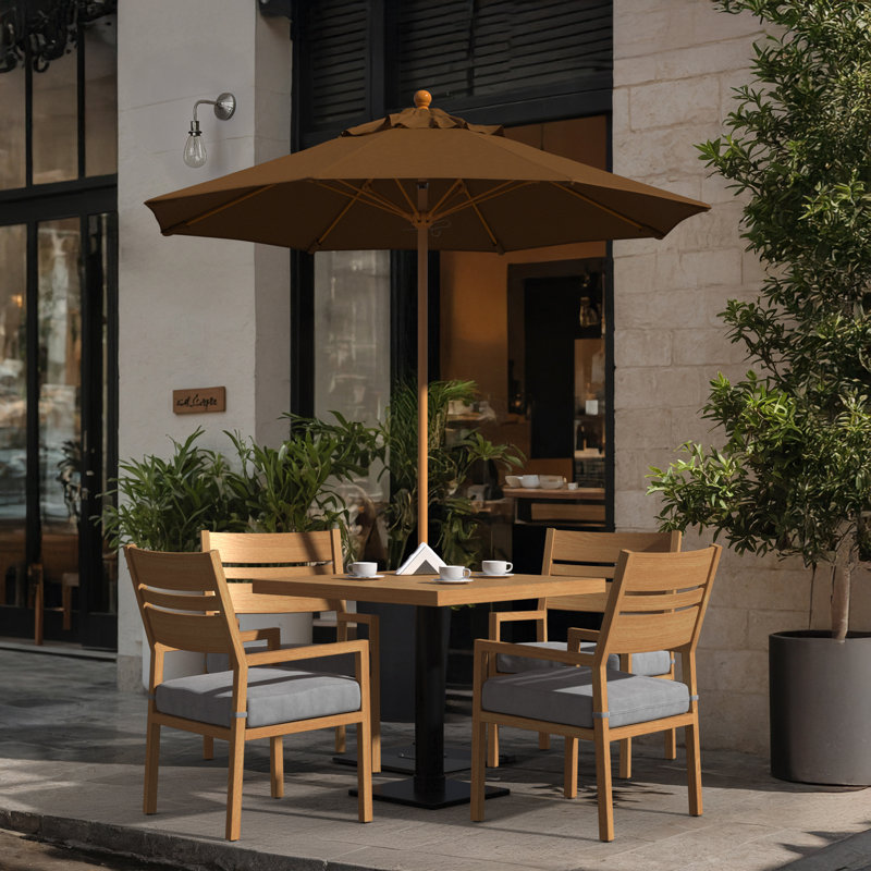 Parasol en bois de teck 7,5 pi, Teck