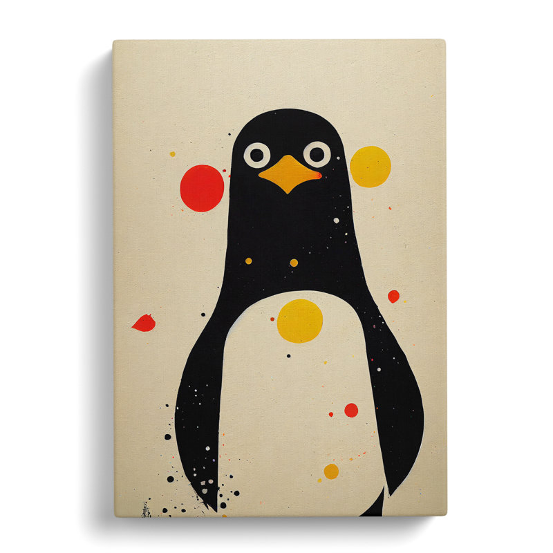 Spotted Penguin - Wrapped Canvas, 50cm H x 35cm W x 3cm D