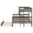 Twin XL Over Queen Bunk Bed Wood Detachable Bunk Bed With Trundle & Ladder, Multi-Function Bunk Bed-2001529386
