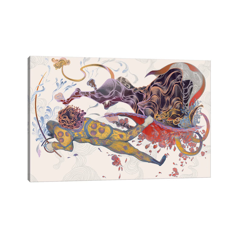 «Mandator» par Sija Hong - reproduction d'art, H 18 po x l 26 po x P 1,5 po, Toile tendue, Aucun mat