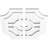 18"OD x 2"ID x 5 3/8"C x 1"P Haus Architectural Grade PVC Contemporary Ceiling Medallion, Two Piece-36074814