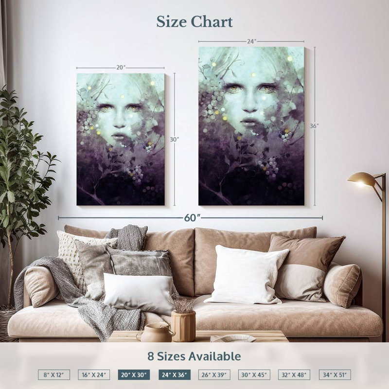 Leisha Queen Vine, 36" H x 24" W