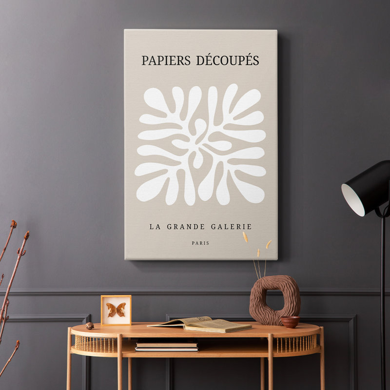 Matisse CECXCV, reproduction d'art encadrée, H 18 po x l 12 po, Sauge / blanc / noir