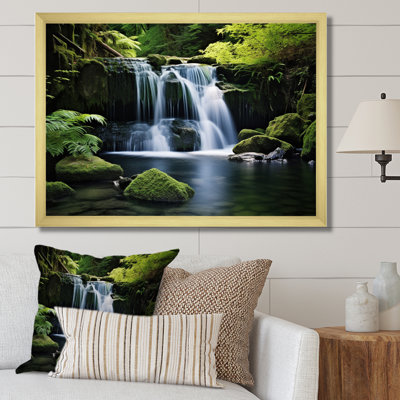 «Scenic Landscape Whispering Waters», reproduction d'art sur toile