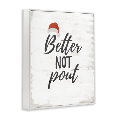 Giclée encadrée Festive Better Not Pout, design par Lauren Rader