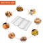 Grille de refroidissement, grilles de cuisson empilables en acier inoxydable à 5 niveaux pour refroidir les grillades, pliable et robuste, allant au four et facile à nettoyer, 15 po x 10 po, argent