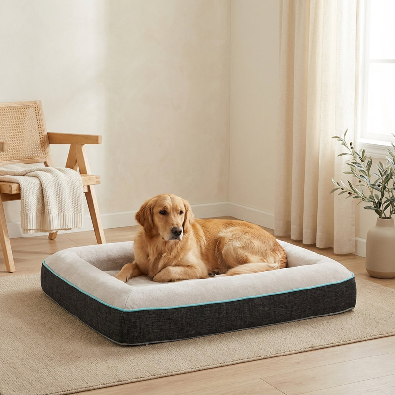 Grand lit pour chien en mousse viscoélastique imperméable Jaxon, H 6 po x l 43 po x P 33 po